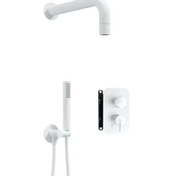 Set doccia incasso Idrostile Limonar con box e soffione 42 mm bianco