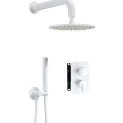 Set doccia incasso Idrostile Limonar con box e soffione 250 mm bianco