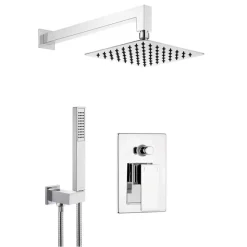 Set doccia incasso Idrostile 200x200 mm cromo