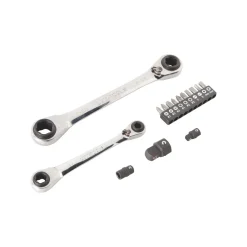 Set chiavi poligonali a cricchetto LUX-TOOLS Professional 15 pz 8 in 2