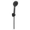 Set doccia con supporto fisso Idrostile anticalcare nero