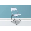 Set 6 sedie pieghevoli in acciaio imbottite Bianco 45x45x45/80 cm