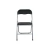 Set 6 sedie pieghevoli in acciaio imbottite Nero 45x45x45/80 cm