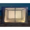 Set zanzariere in poliestere grigio chiaro con rete nera per pergola 3x3 m