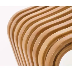 Sgabello da bagno in bamboo naturale 46x31x46 cm