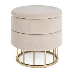 Sgabello contenitore Pavlina beige