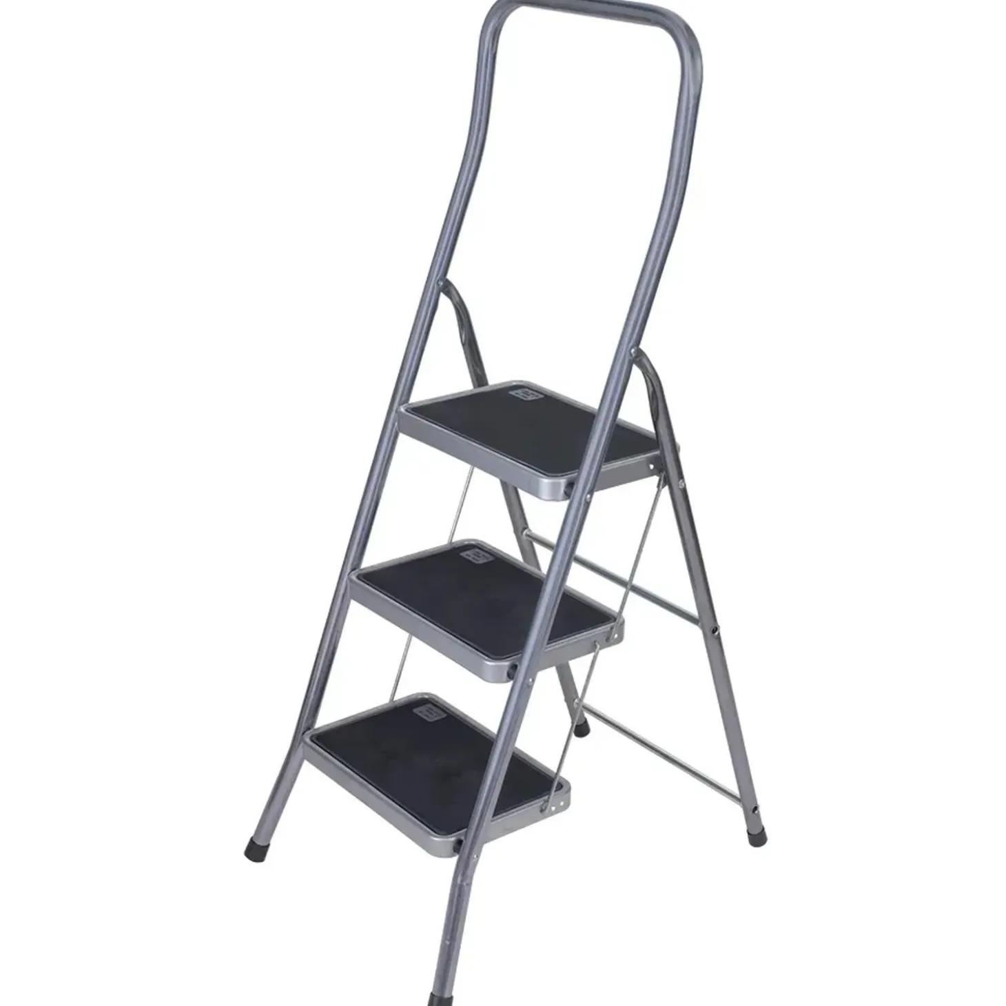 Sgabello in acciaio Super Effe 3 gradini p/max 150 kg