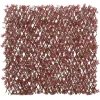 Siepe artificiale acero con traliccio estensibile H 1 m x L 2 m rosso