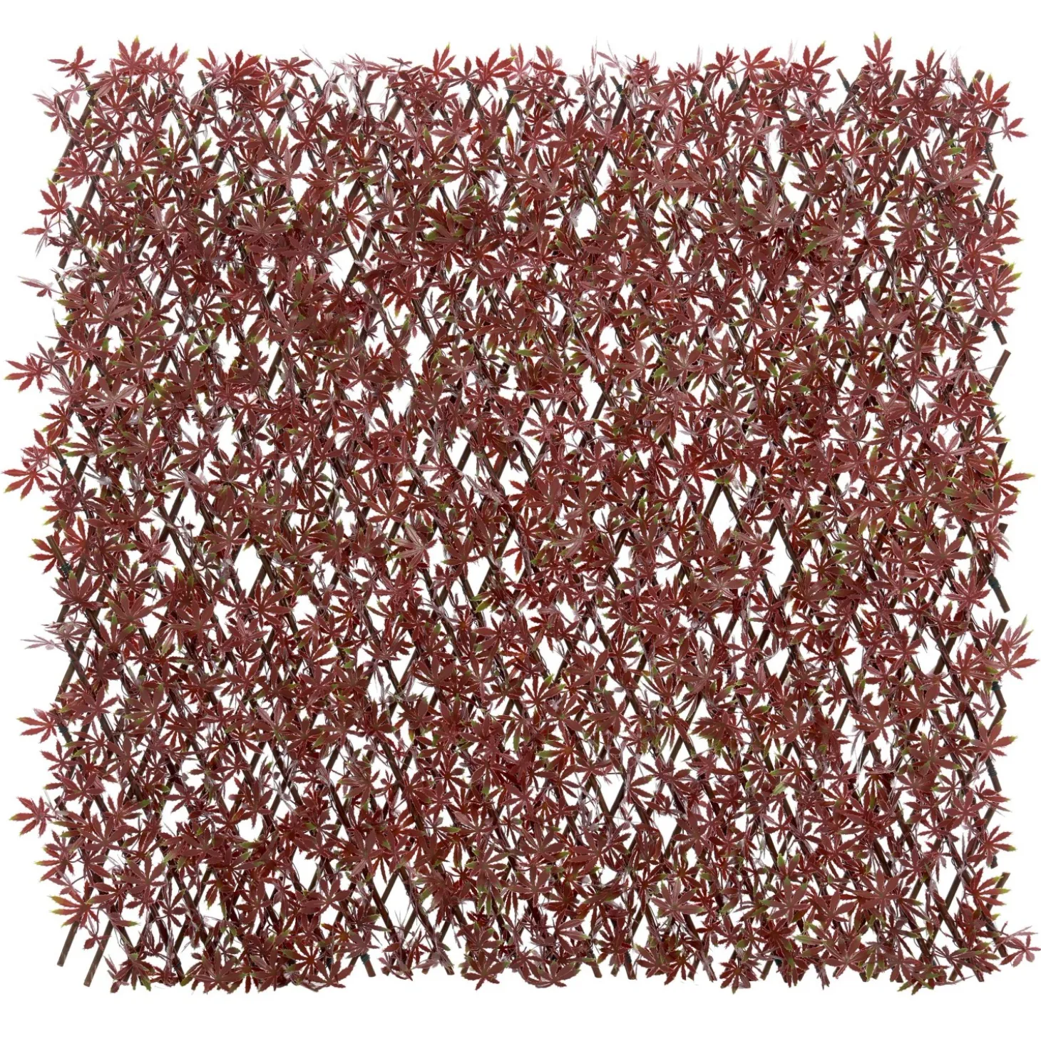 Siepe artificiale acero con traliccio estensibile H 1 m x L 2 m rosso