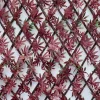 Siepe artificiale Acero in polietilene con traliccio 1x2 m rosso