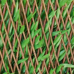 Siepe artificiale Bamboo 3D in polietilene H 1 m x L 2 m verde