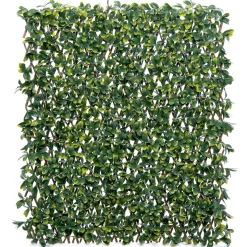Siepe artificiale Bayberry con traliccio estensibile H 1 m x L 2 m verde