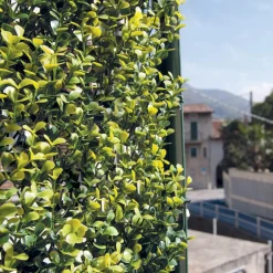 Siepe artificiale con foglie 3D Panel Buxus H 0,5 m x L 1 m verde