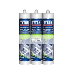Sigillante Acetico Multiuso Tripack Tytan antimuffa trasparente 280 ml