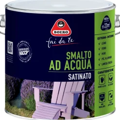 Smalto ad acqua satinato Boero bianco 2 l