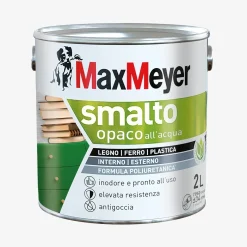Smalto all'acqua poliuretanico opaco MaxMeyer bianco 2 l