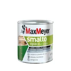 Smalto all'acqua poliuretanico opaco MaxMeyer nero 0,75 l