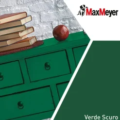 Smalto all'acqua poliuretanico satinato MaxMeyer verde scuro 0,75 l