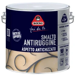 Smalto antiruggine antichizzato grigio chiaro grana fine 2 l Boero