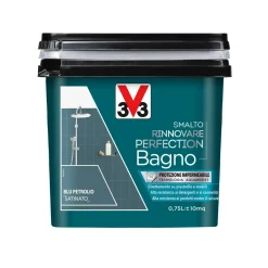 Smalto multimateriale pareti Rinnovare Perfection Blu Petrolio Satinato 0,75 lt