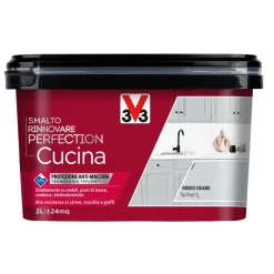Smalto multimateriale per cucina Rinnovare Perfection Grigio Chiaro sat 2 lt