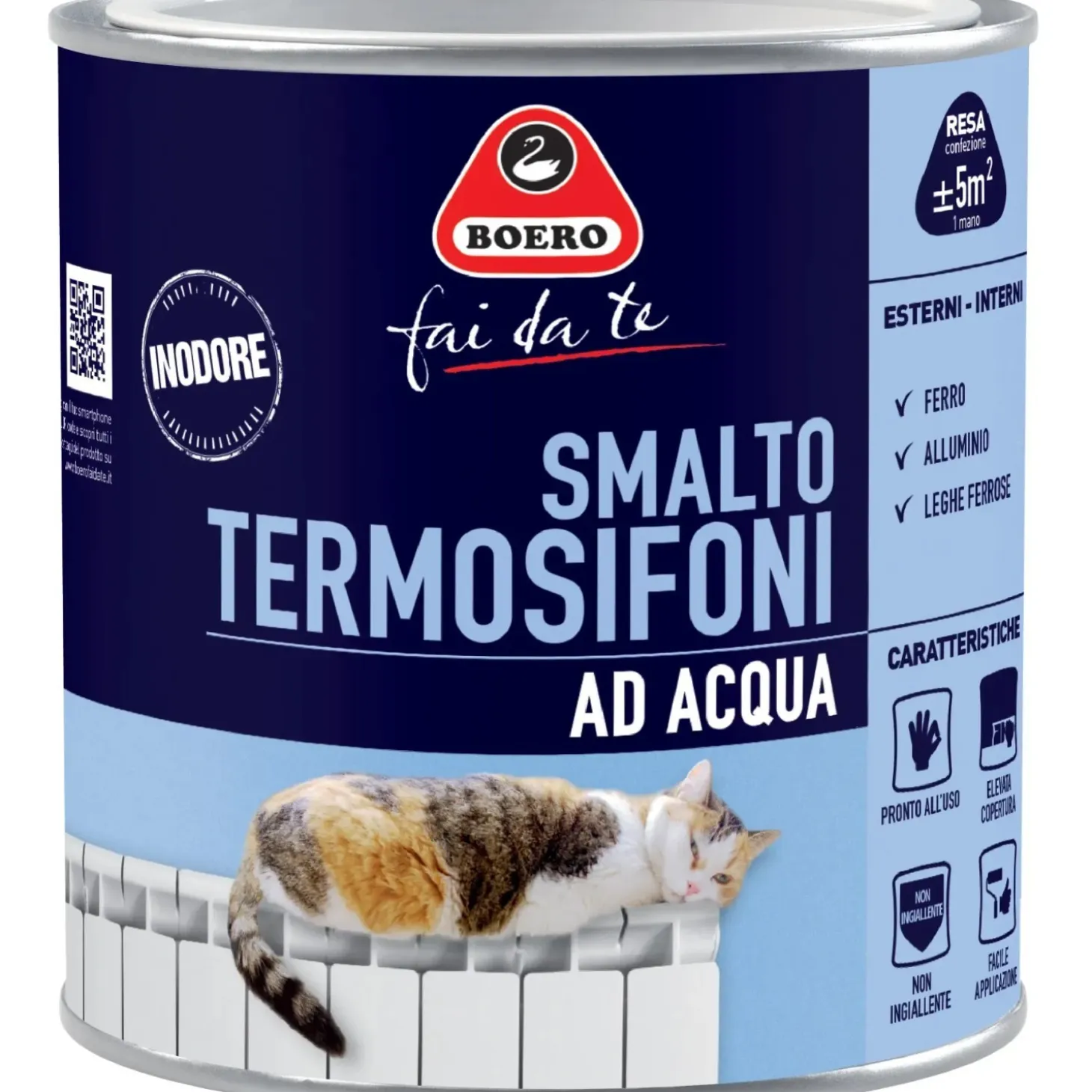 Smalto termosifoni bianco 0,5 lt Boero