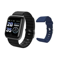 Smartwatch 4 Bluetooth multifunzione con cassa in metallo e 2 cinturini
