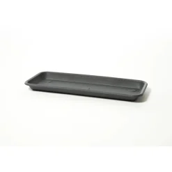 Sottocassetta rettangolare Omnia in plastica 37x19x3,3 cm Grigio Fumo Light