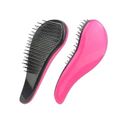 Spazzola per capelli districante nera e fucsia