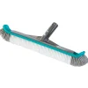 Spazzola per piscina in alluminio con setole laterali 45 cm