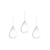 Specchi da parete Milena a goccia oro 19x28 Set 3 pz