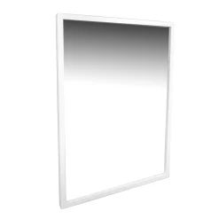 Specchiera box da parete con cornice finitura bianca 50x70 cm