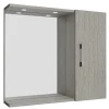 Specchio con armadietto a destra 66x58 cm grigio venato Clivia
