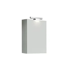 Specchio contenitore 1 anta grigio silver 50x15x68 cm