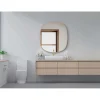 Specchio da bagno Nora Gold LED 70x78 cm