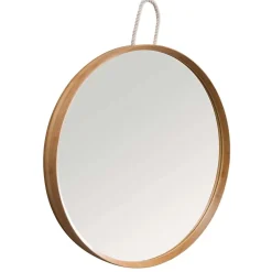 Specchio in legno naturale Ordina Round dm 60 cm sp 6 cm