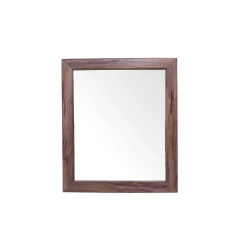 Specchio in legno scuro rettangolare 59x49x3 cm oro