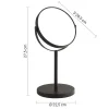 Specchio ingranditore Anna 5x bifacciale nero matt