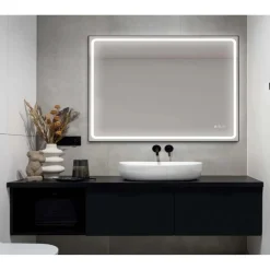 Specchio Led per Bagno Mia Dimmerabile 100x80 cm nero