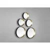 Specchio Lia Ø 25/23/18/15 cm nero-oro 5 pz