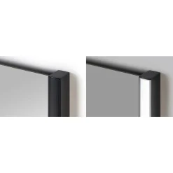 Specchio per bagno Megan nero 120x80 cm