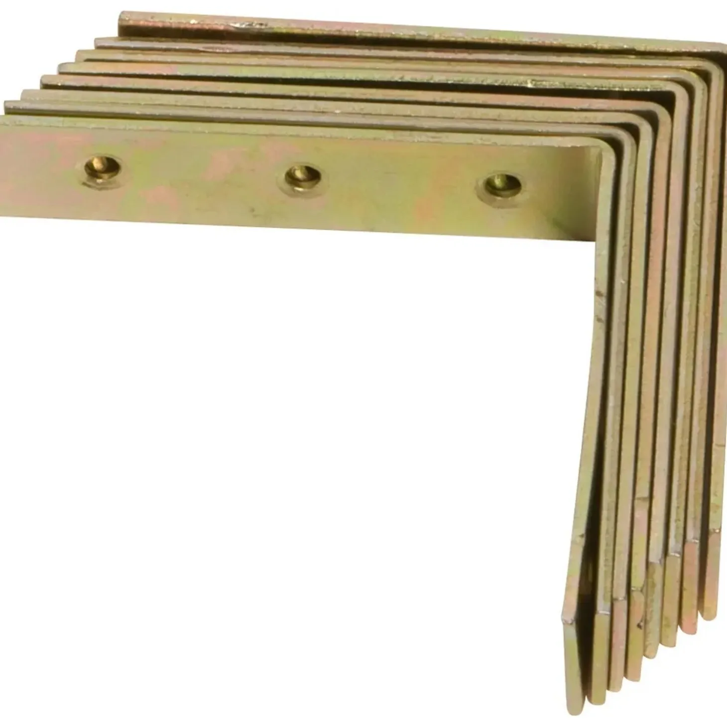 Staffa angolare stretta acciaio zincato 80x80x18 mm giallo 8 pz