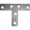 Staffa piatta a T acciaio zincato 70x35x15 mm