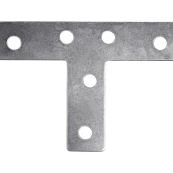 Staffa piatta a T acciaio zincato 70x35x15 mm