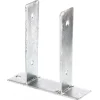 Staffa porta palo ad U in acciaio da avvitare 91 mm x 200 mm