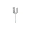 Staffa porta palo ad U zincata 100x71x200 mm