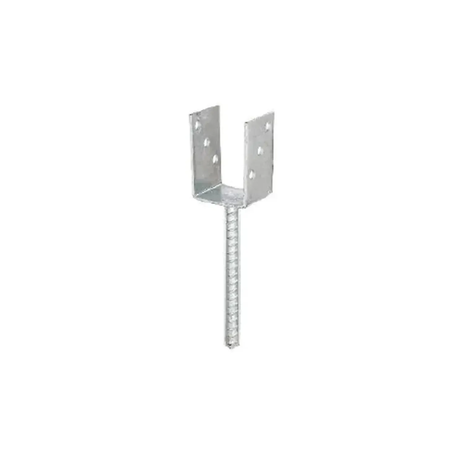 Staffa porta palo ad U zincata 100x71x200 mm