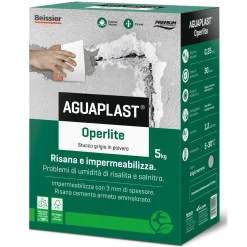 Stucco in polvere Aguaplast Operlite impermeabile risanante 5 kg grigio