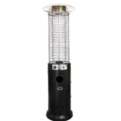 Stufa a gas patio da esterno alto DCG 11Kw Ø 54 cm H 187 cm nero