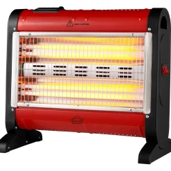 Stufa al quarzo DCG 800-1600 W rosso bianco